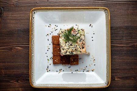 Crab salad . catering menuの写真素材