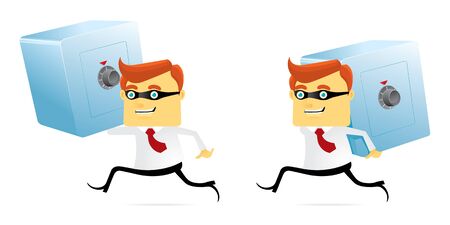 Stealing Bank Safeのイラスト素材