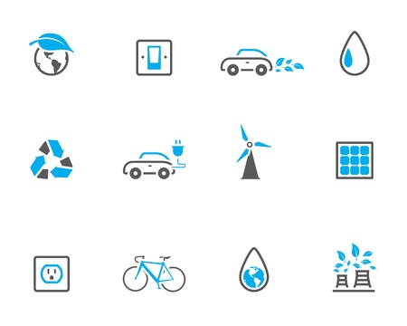 &quot,Environment  icon series in duotone color style.のイラスト素材