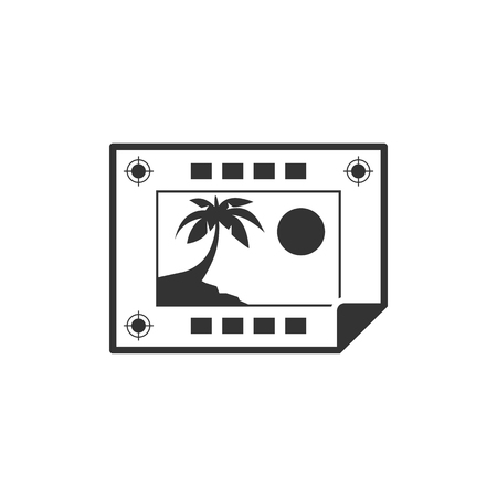 Print proof  icon in single grey color. Paper registration marks cropmarks press publishingのイラスト素材