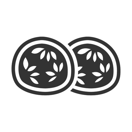 Cucumber icon in single grey color. Food, vitamin, spa, masking, eyesのイラスト素材