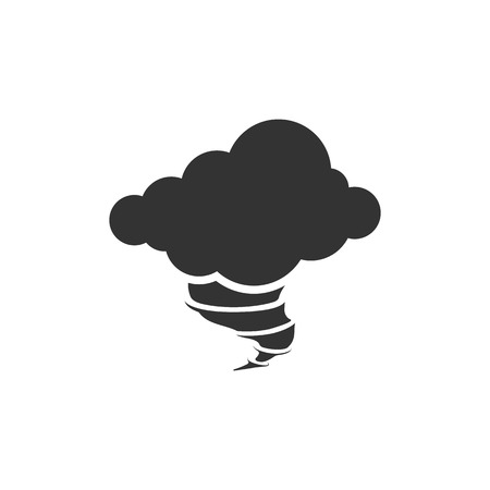 Storm icon in single color. Disaster tornado nature wind weather powerのイラスト素材