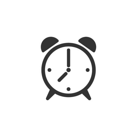 Clock icon in single color. Alarm waking waker morningのイラスト素材