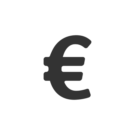 Euro currency symbol icon in single grey color. Money, market, trade, commodity, Europeのイラスト素材
