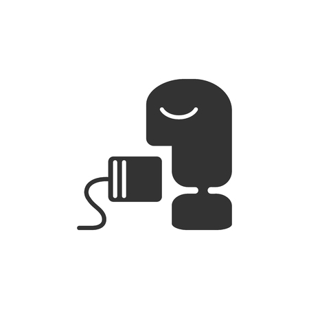 Can phone icon in single grey color. Communication toy kids playing contact whisperのイラスト素材