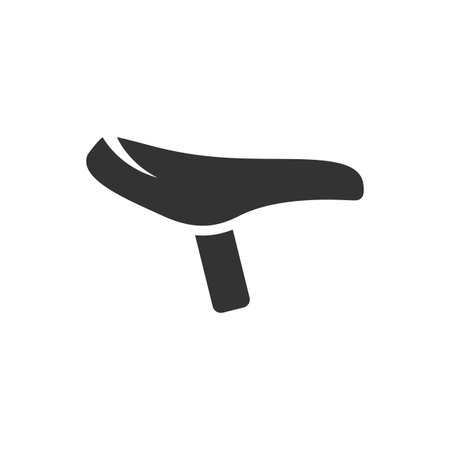 Bicycle saddle icon in single color. Transportation sport road race urban mode transportのイラスト素材