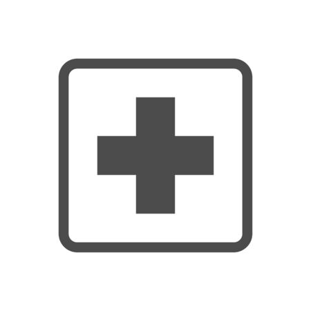 Medical cross icons in single color. Emergency service.のイラスト素材