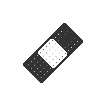 Bandage icon in single grey color. Healthcare medical first aidのイラスト素材