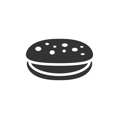 Cake icon in single color. Food sweet delicious glazed chocolate dessertのイラスト素材