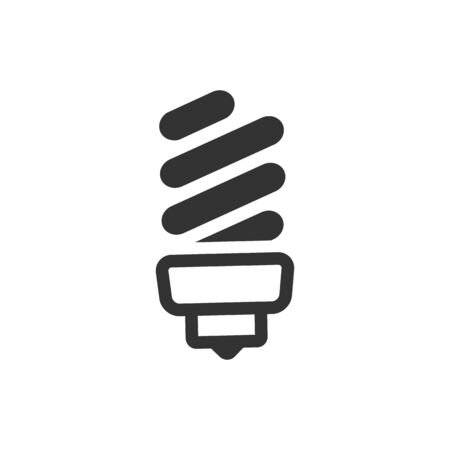 Lightbulb icon in single grey color. Idea inspiration electricity lighのイラスト素材