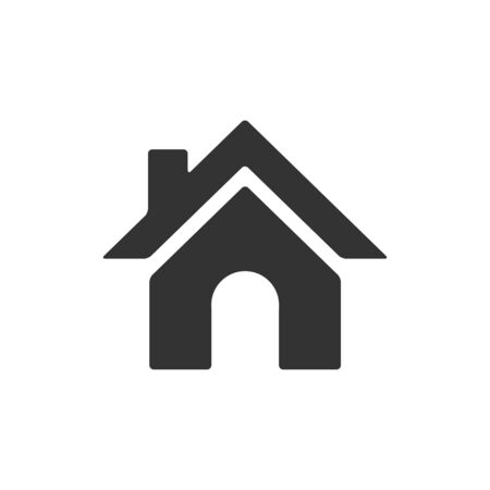 Home button icon in single grey color. Website internet navigation computerのイラスト素材