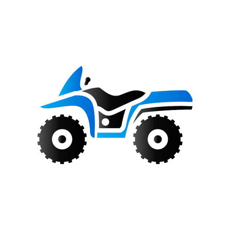 All terrain vehicle icon in duo tone color. Rally offroad outdoorのイラスト素材