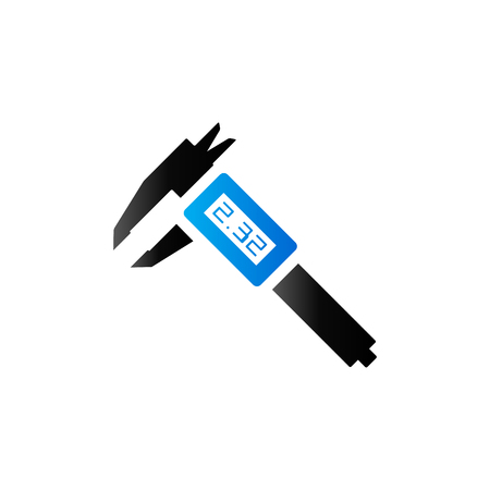 Digital caliper icon in duo tone color. Instrument equipment measurementのイラスト素材