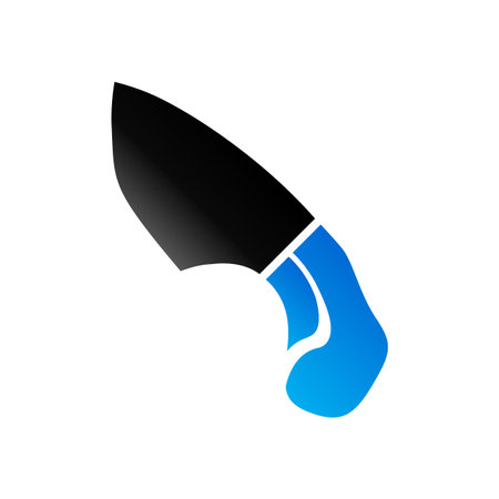 Knife icon in duo tone color. Weapon assault danger dagger