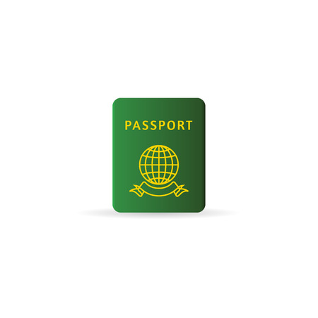 Passport icon in color. Nationality identity peopleのイラスト素材