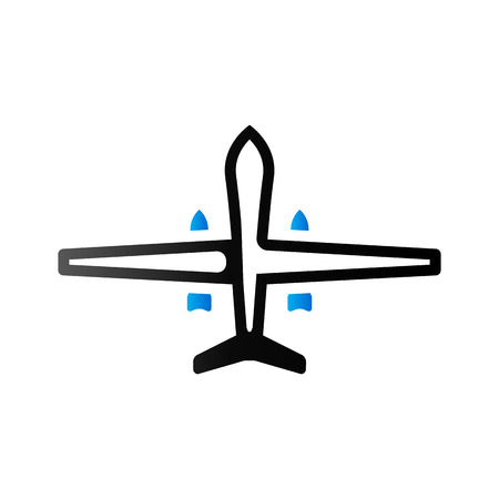 Unmanned aerial vehicle icon in duo tone color. Aviation military droneのイラスト素材