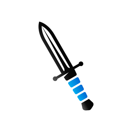 Knife icon in duo tone color. Weapon assault danger daggerのイラスト素材