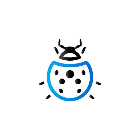 Bug icon in duo tone color. Insects, computer virusのイラスト素材