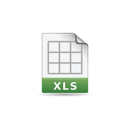 Spreadsheet file icon in color. Office report financeのイラスト素材