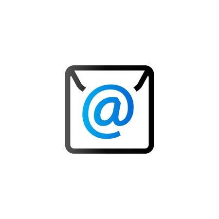 Email icon in duo tone color. Message open envelopeのイラスト素材