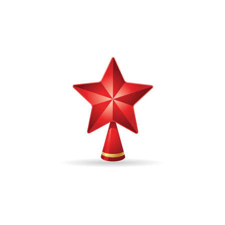 Christmas star icon in color. Celebration season Decemberのイラスト素材