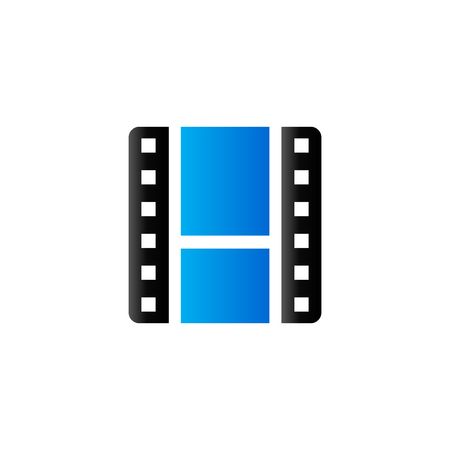 Video file format icon in duo tone color. Computer data movieのイラスト素材
