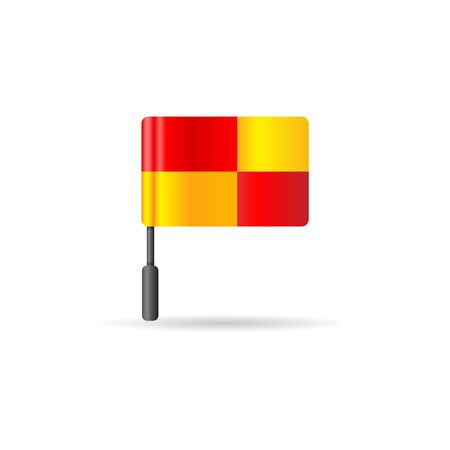 Lineman flag icon in color. soccer game referee assistantのイラスト素材
