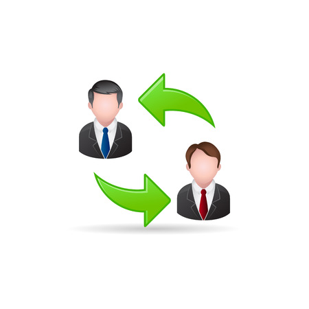 Employee rotation icon in color. Position human resourcesのイラスト素材