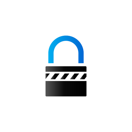 Padlock icon in duo tone color. Safety protection guardのイラスト素材