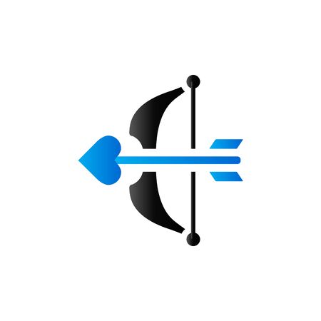 Arrow icon in duo tone color. Love Valentine cupidのイラスト素材