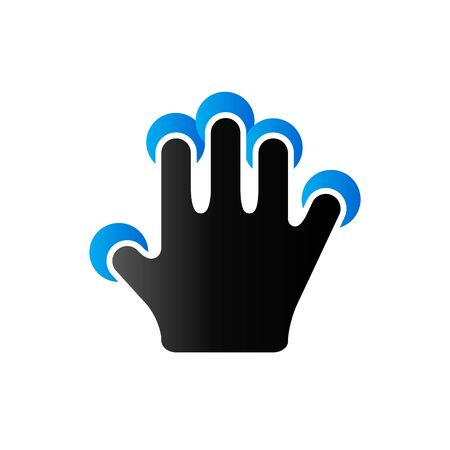 Finger gesture icon in duo tone color. Gadget touch pad smartphone laptopのイラスト素材