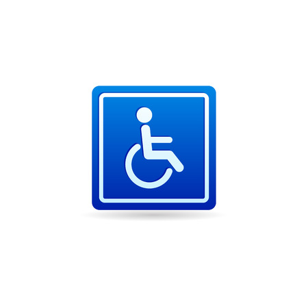 Disabled access icon in color. Road building wheelchairのイラスト素材