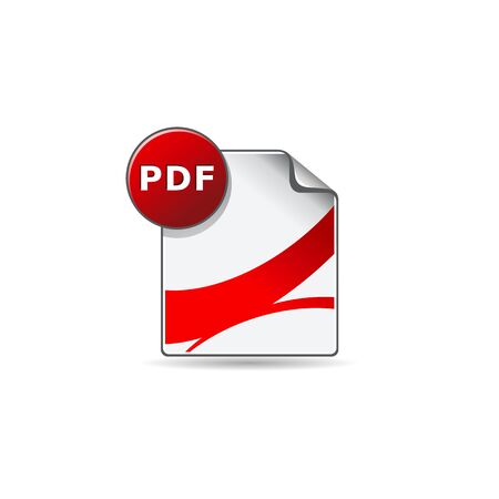 Portable document file format icon in color. Computer software web pageのイラスト素材