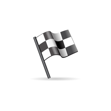 Race flag icon in color. Sport automotive car rally waving finishのイラスト素材