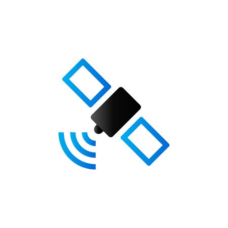 Satellite receiver icon in duo tone color. Data information technologyのイラスト素材