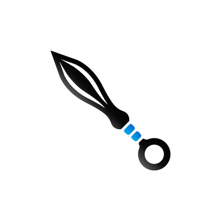Knife icon in duo tone color. Weapon assault danger daggerのイラスト素材