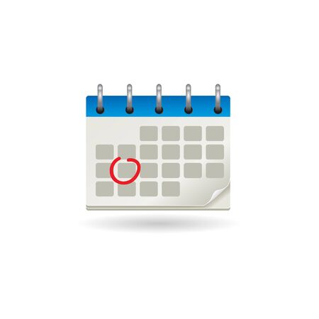 Calendar icon in color. Events organizer reminderのイラスト素材
