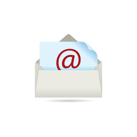 Email icon in color. Message open envelopeのイラスト素材