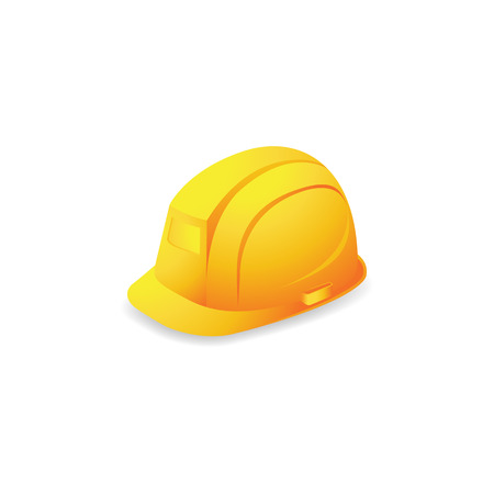 Hard hat icon in color. Construction head protectionのイラスト素材