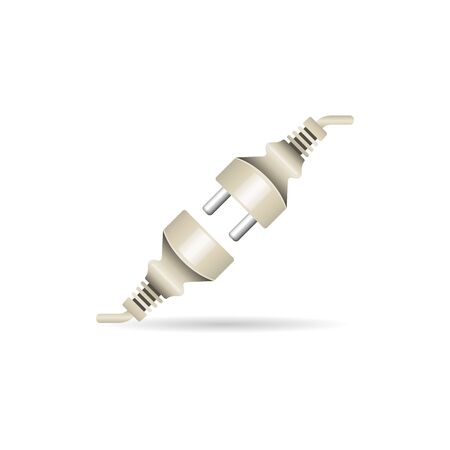 Electric plug icon in color. Electricity connection householdのイラスト素材
