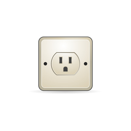 Electrical outlet icon in color. Electronic connect plugのイラスト素材