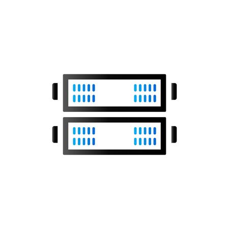 Server rack icon in duo tone color. Computer data file hostingのイラスト素材