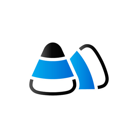 Candy icon in duo tone color. Food Halloween sugar sweetのイラスト素材