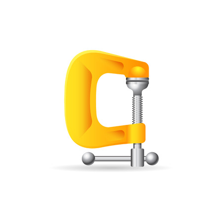 Clamp tool icon in color. Industrial mechanic automotiveのイラスト素材