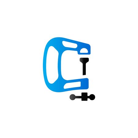 Clamp tool icon in duo tone color. Industrial mechanic automotiveのイラスト素材