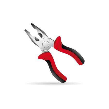 Pliers icon in color. Tool industrial constructionのイラスト素材