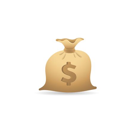 Money sack icon in color. Finance wealth bankingのイラスト素材