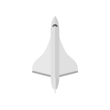 Supersonic airplane icon in flat color style. Aircraft speed passenger aviation airlinerのイラスト素材