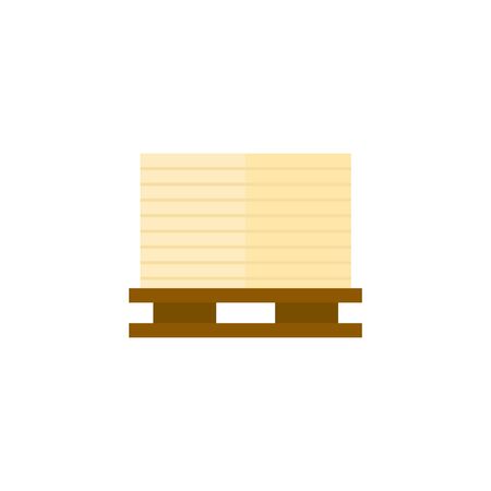 Printing stack icon in flat color style. Print shop service publisher desktop publishingのイラスト素材
