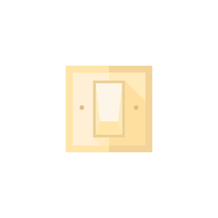 Electric switch icon in flat color style.のイラスト素材